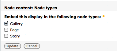 selecting node type